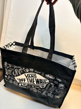 Vans Black and White Graphic Tote Bag